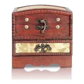 - Pirate Treasure Chest Storage Box - Durable Wood & Metal Construction