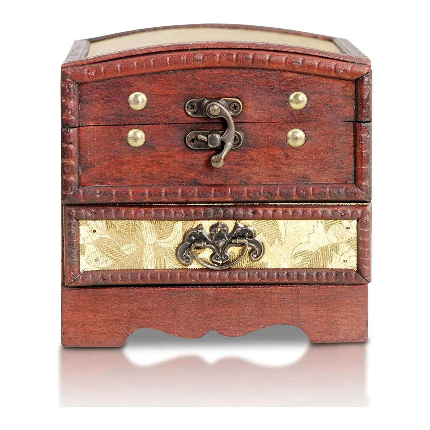 - Pirate Treasure Chest Storage Box - Durable Wood & Metal Construction
