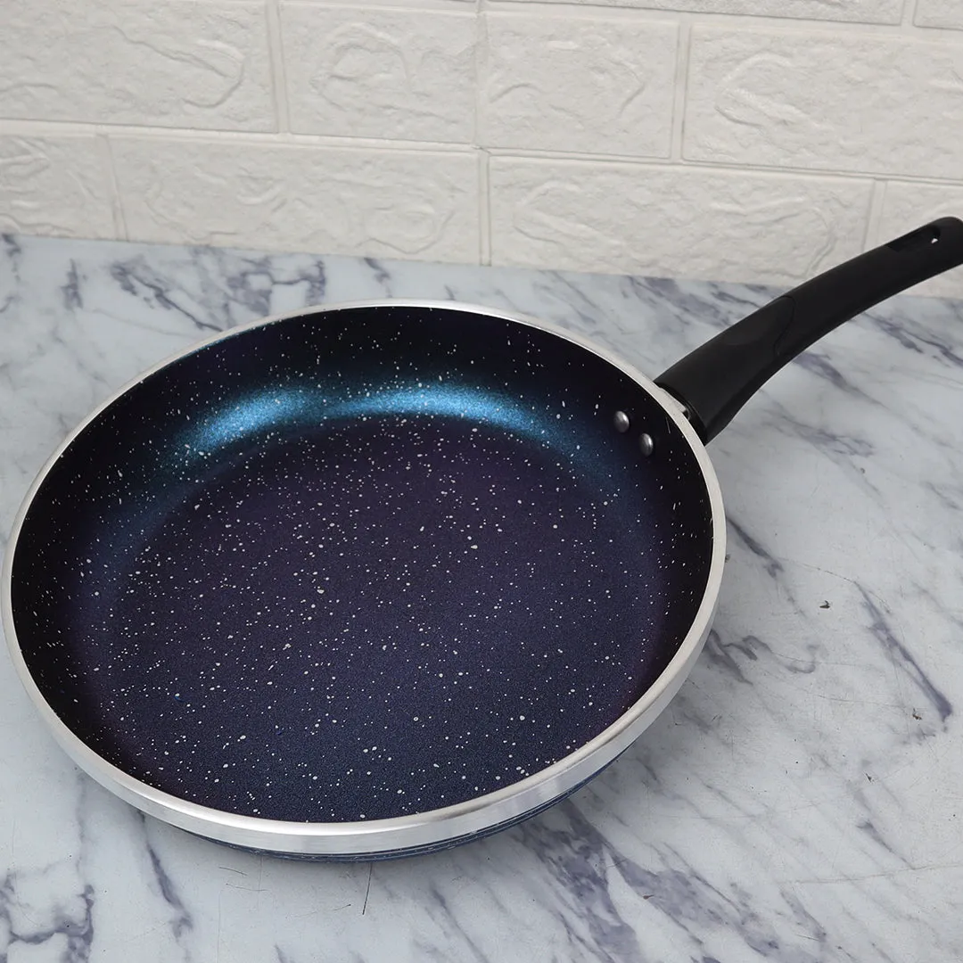 16 Pieces Marble Coated Gift Pack Daisy Cookware Set - Blue