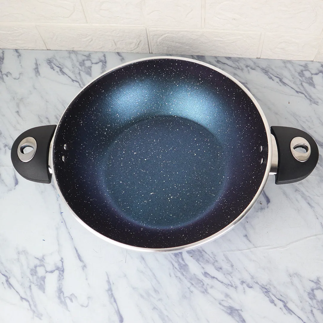16 Pieces Marble Coated Gift Pack Daisy Cookware Set - Blue