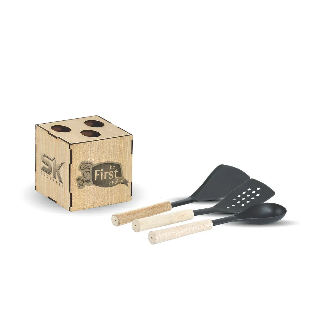 16-Piece Gray Non-Stick Daffodil Themed Gift Pack Set