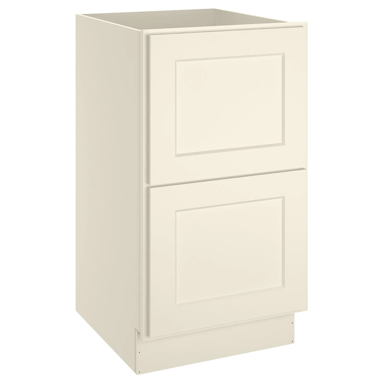 24"D Birch Solid Wood x 18"W x 34.5"H 2 Drawer Base Kitchen Cabinet 18" Wide 2DB18