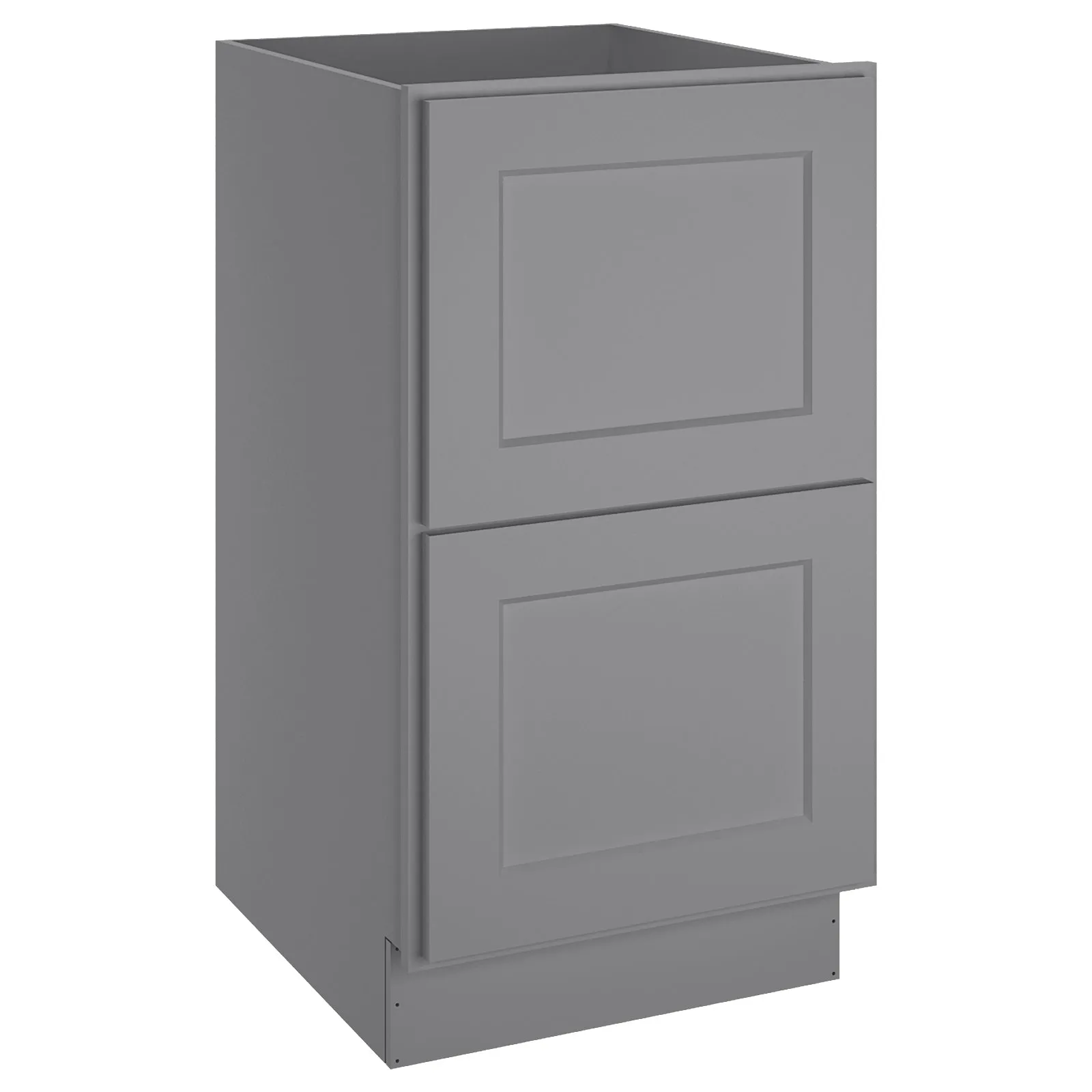 24"D Birch Solid Wood x 18"W x 34.5"H 2 Drawer Base Kitchen Cabinet 18" Wide 2DB18