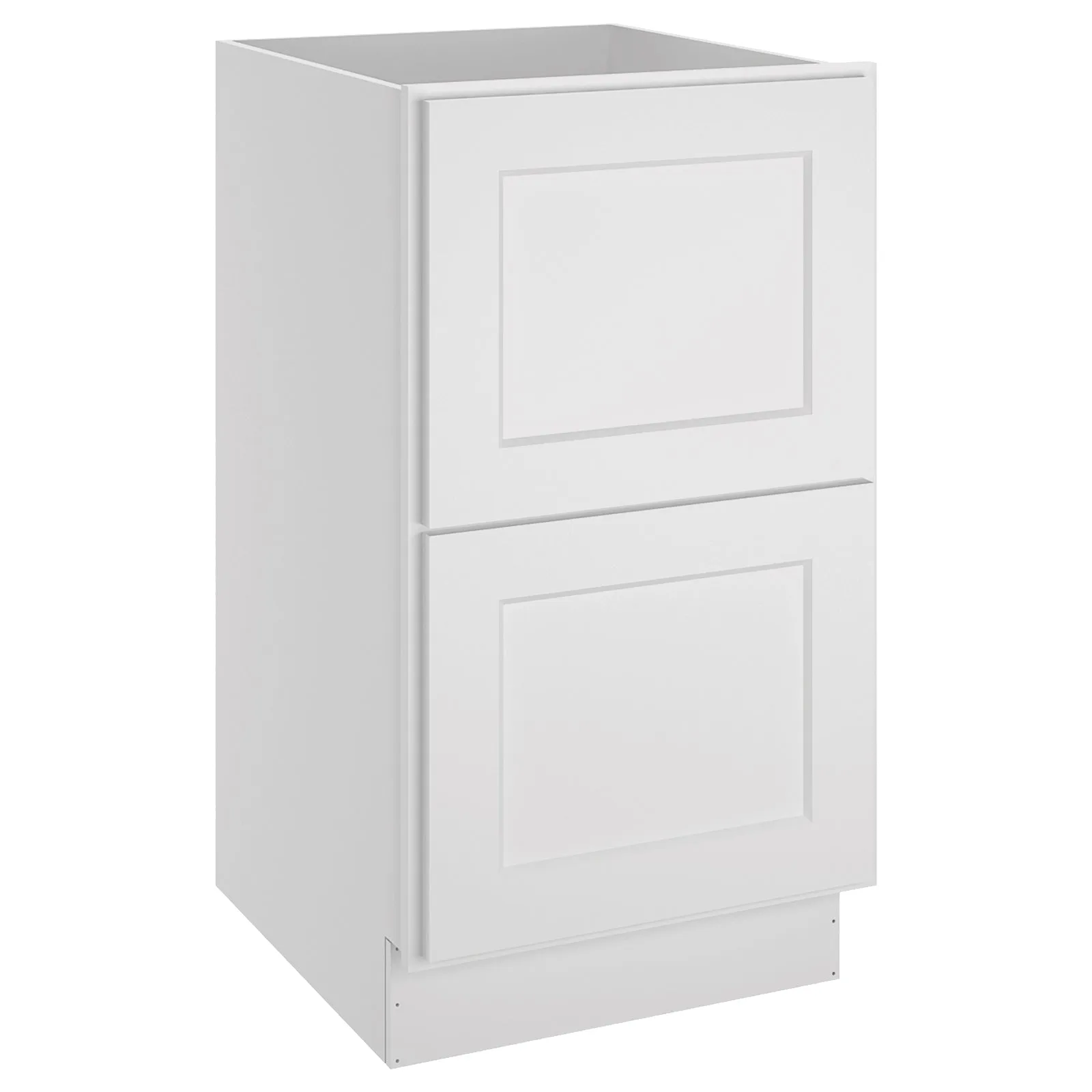 24"D Birch Solid Wood x 18"W x 34.5"H 2 Drawer Base Kitchen Cabinet 18" Wide 2DB18