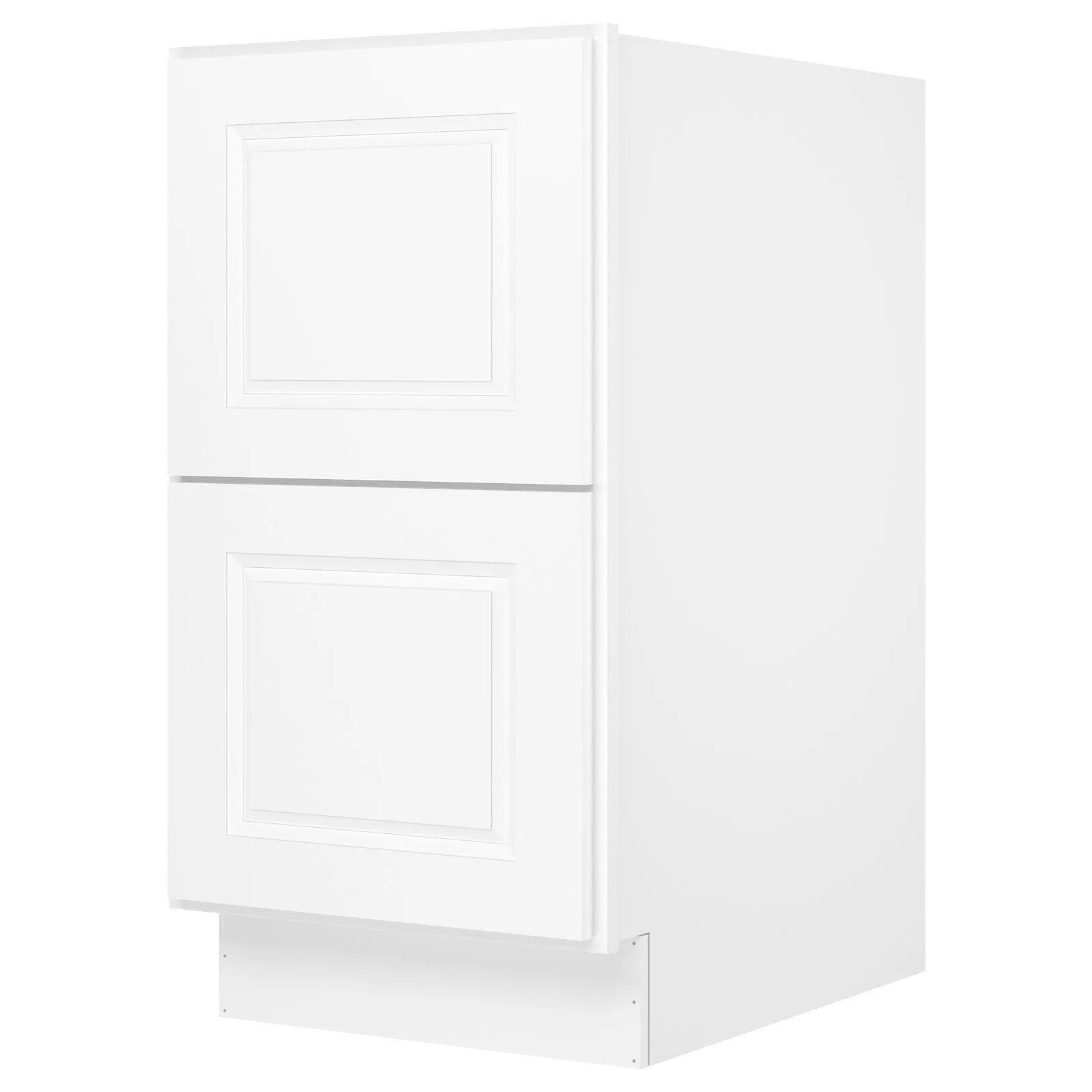 24"D Birch Solid Wood x 18"W x 34.5"H 2 Drawer Base Kitchen Cabinet 18" Wide 2DB18