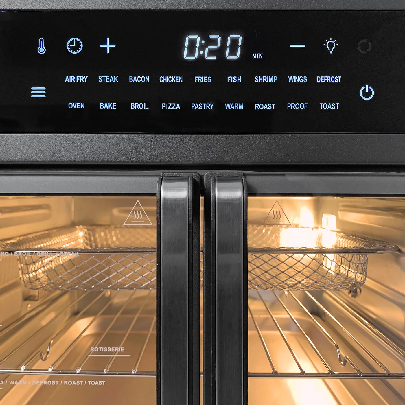 25L Air Fryer Convection Oven with 360 Cooking & French Doors