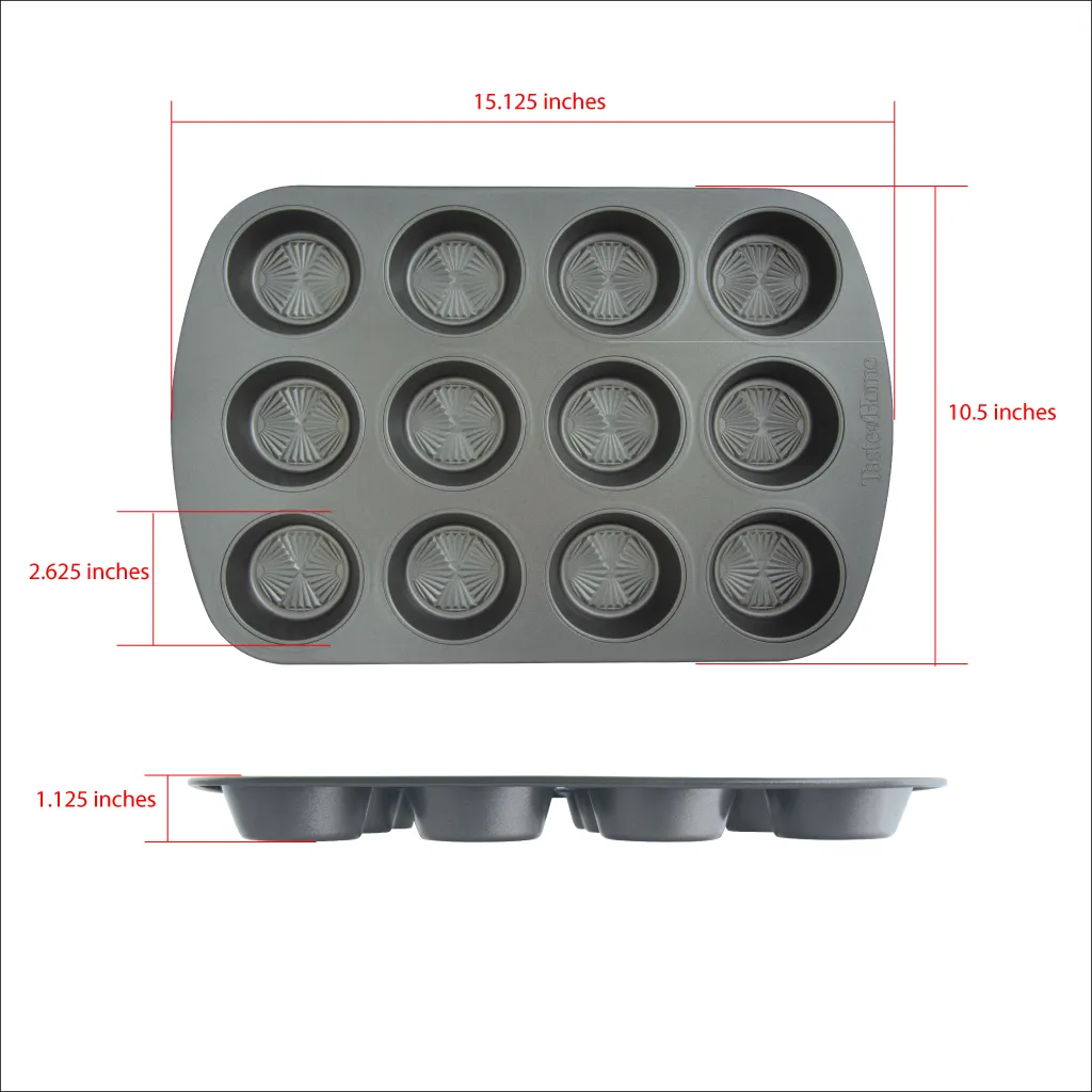 3066 2 Piece 12 Cup NonStick Metal Muffin Pan by Taste of Home