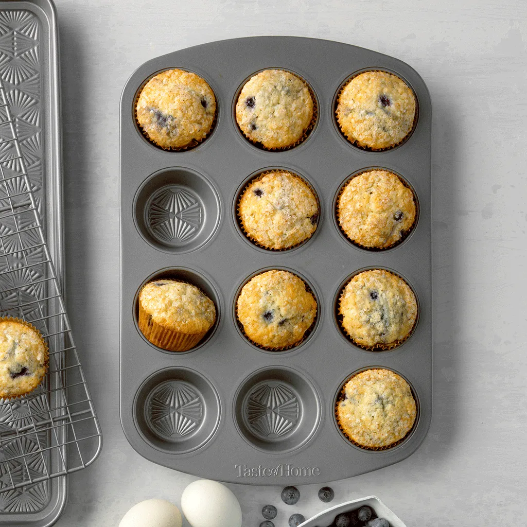 3066 2 Piece 12 Cup NonStick Metal Muffin Pan by Taste of Home