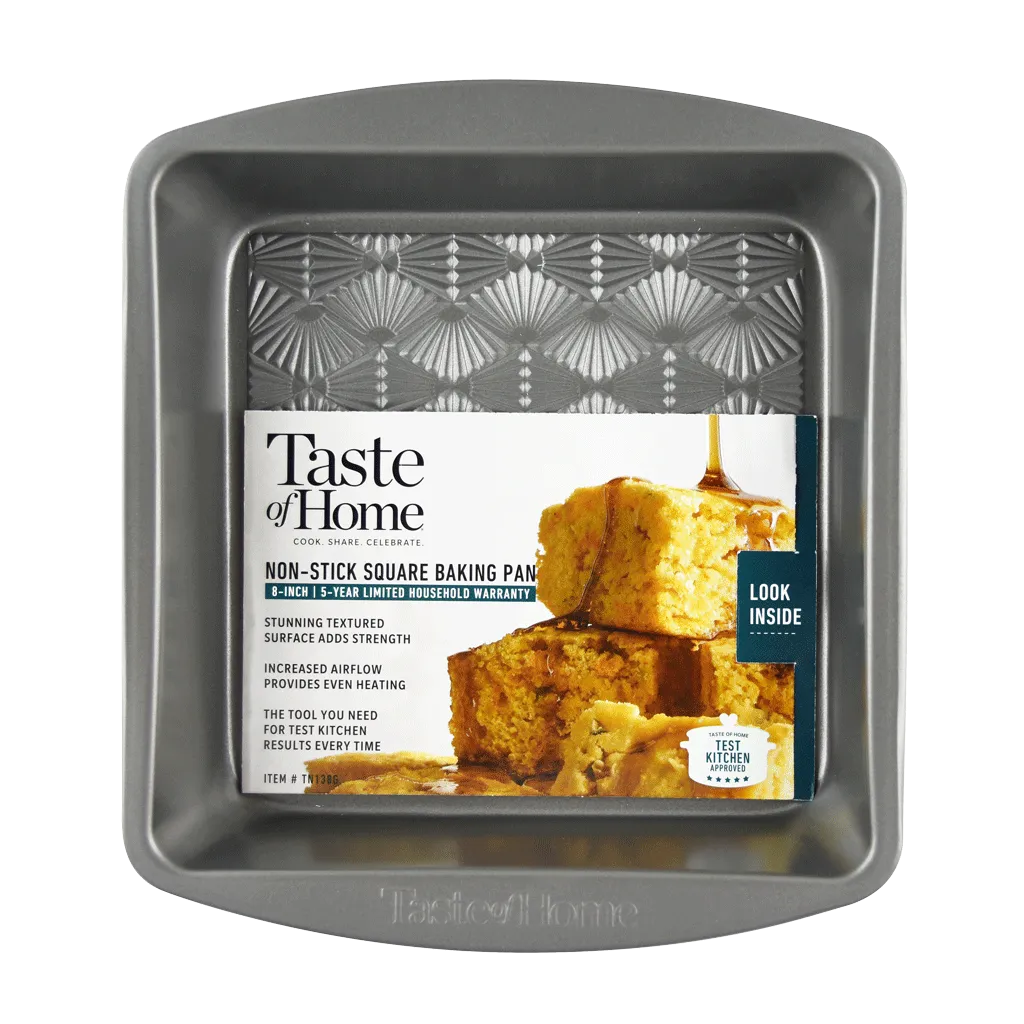 3068 2 Piece 8 Inch NonStick Metal Square Baking Pan by Taste of Home
