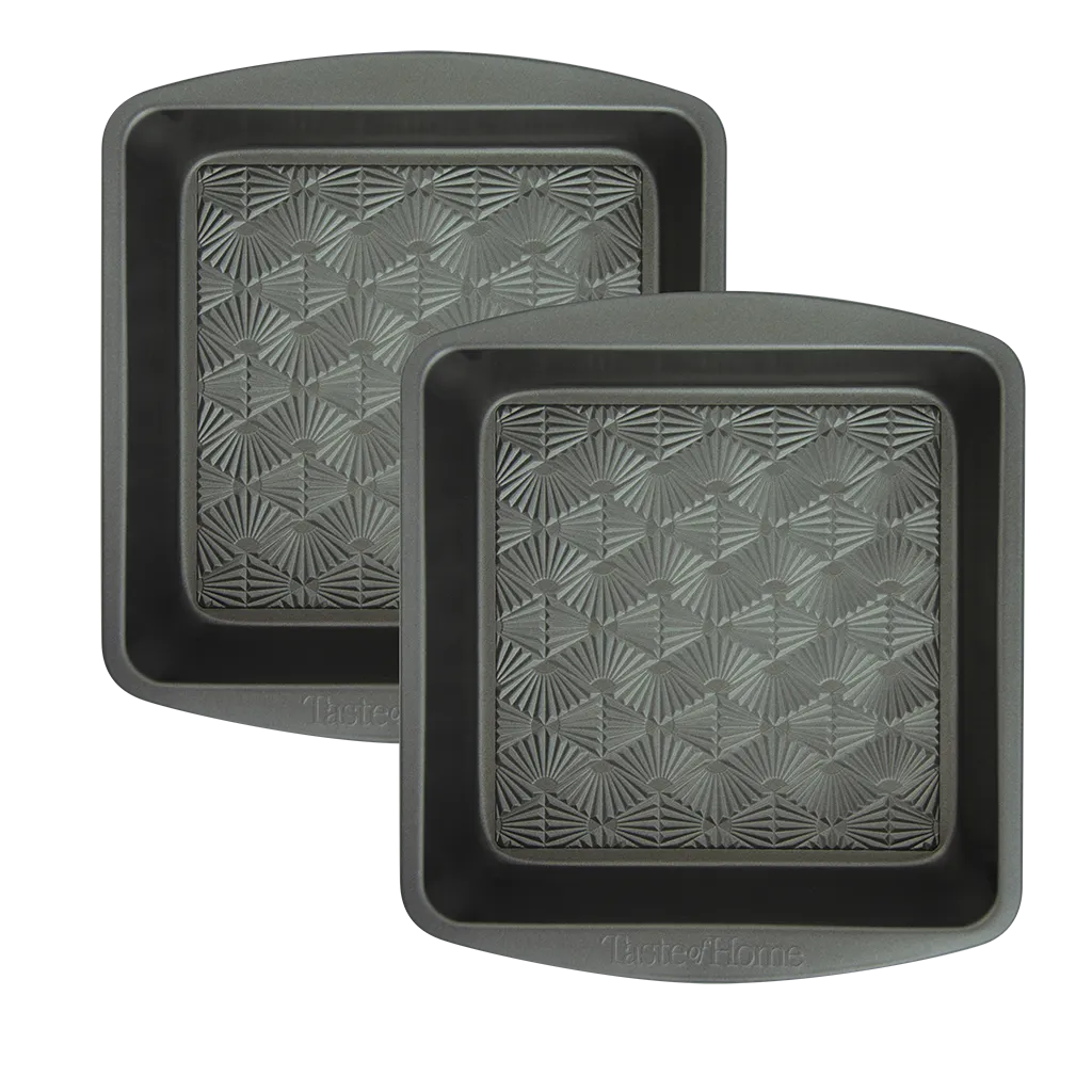 3068 2 Piece 8 Inch NonStick Metal Square Baking Pan by Taste of Home