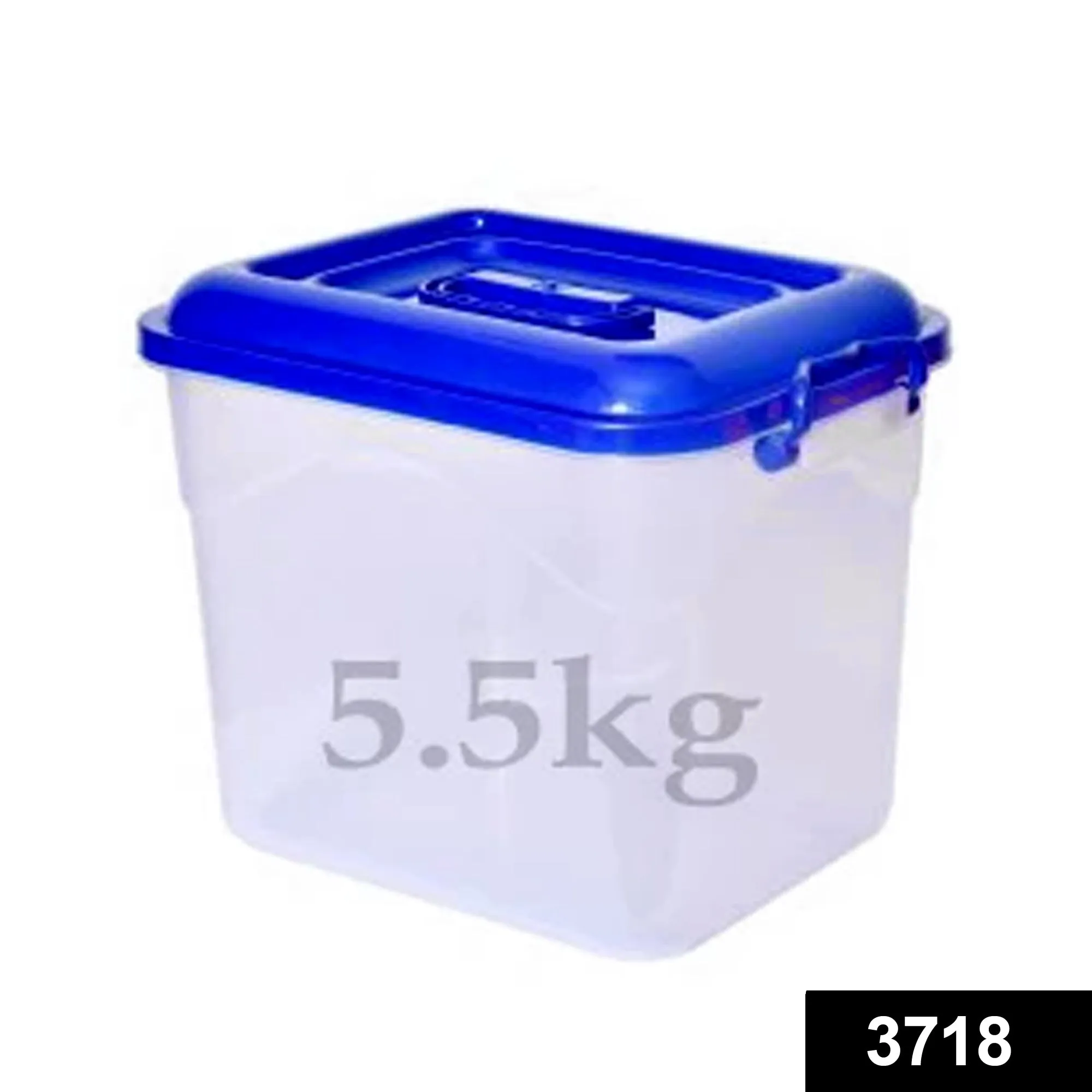 Durable 3718 Plastic Storage Container with Secure Lid - 5.5kg Capacity