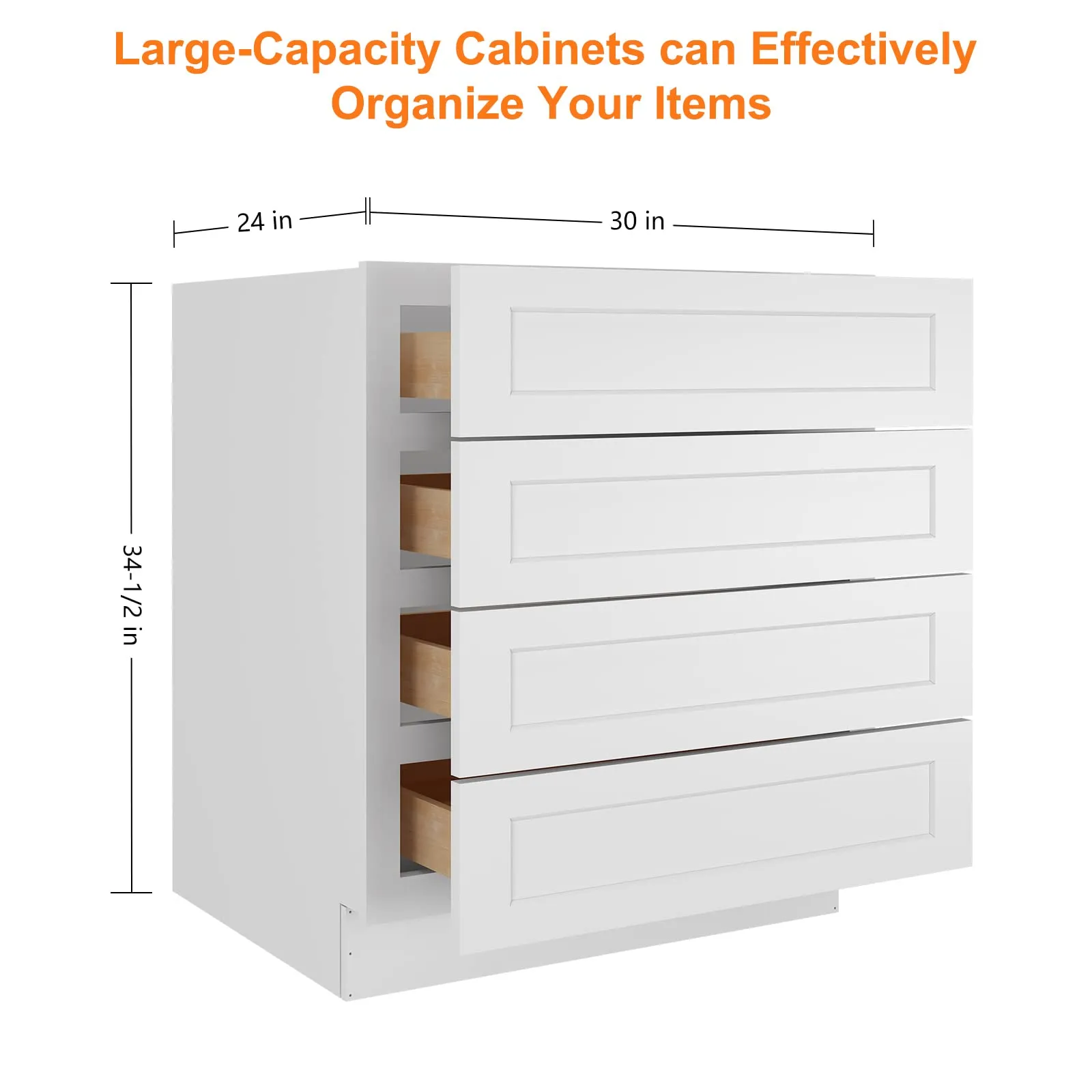 4-Drawer Kitchen Base Cabinets