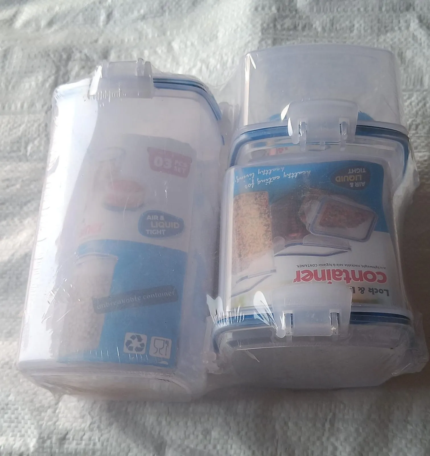 5829 Classics Rectangular Plastic Airtight Food Storage Containers with Leak Proof Locking Lid Storage container set of 3 Pc( Approx Capacity 500ml,1000ml,1500ml, Transparent)