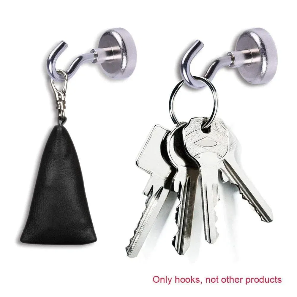 5Pcs Strong Magnetic Hooks Heavy Duty Magnet Holder Wall Hanging Hanger Magnetic Base Home Storage Organization