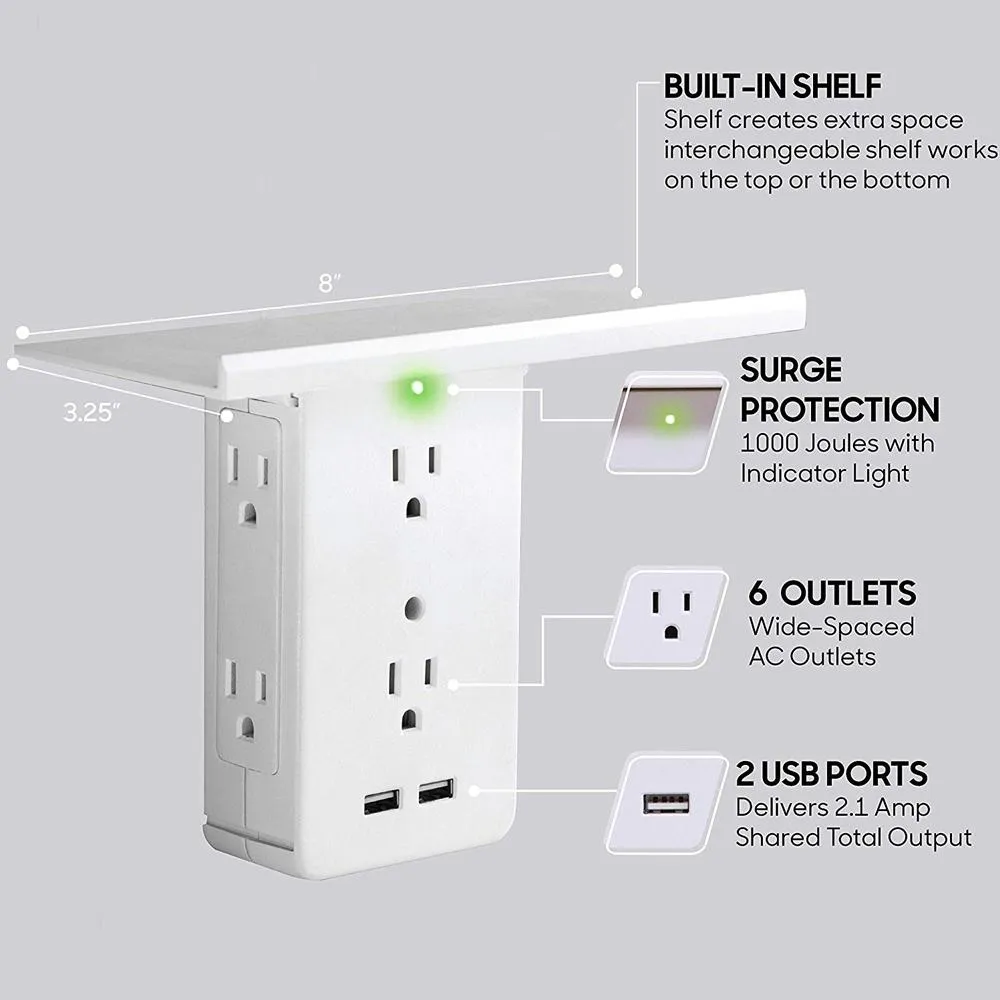 8-Port Multi-Function US Standard Socket