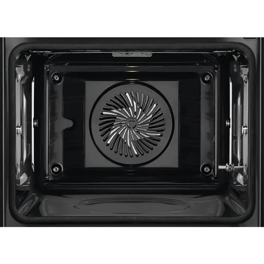 AEG BPS555020M 6000 Series 71 Litre Built In Electric Single Oven, SteamBake with Pyrolytic Cleaning, 59.5cm Wide - Stainless Steel with AntiFingerPrint Coating