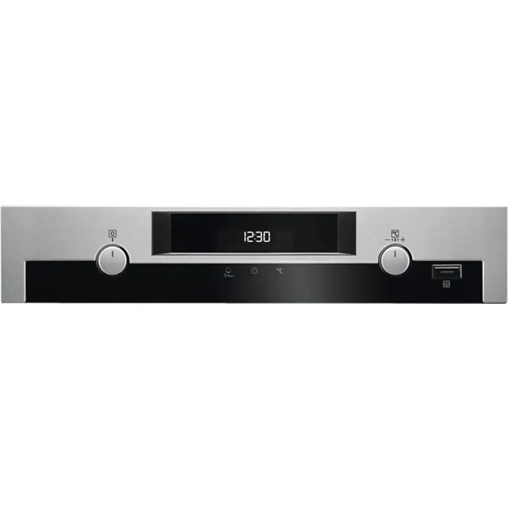 AEG BPS555020M 6000 Series 71 Litre Built In Electric Single Oven, SteamBake with Pyrolytic Cleaning, 59.5cm Wide - Stainless Steel with AntiFingerPrint Coating
