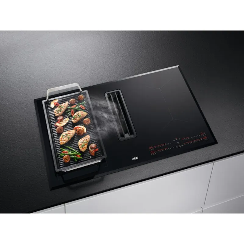 AEG CCE84543FB 78cm Wide Venting Hob,Black,A  Rated
