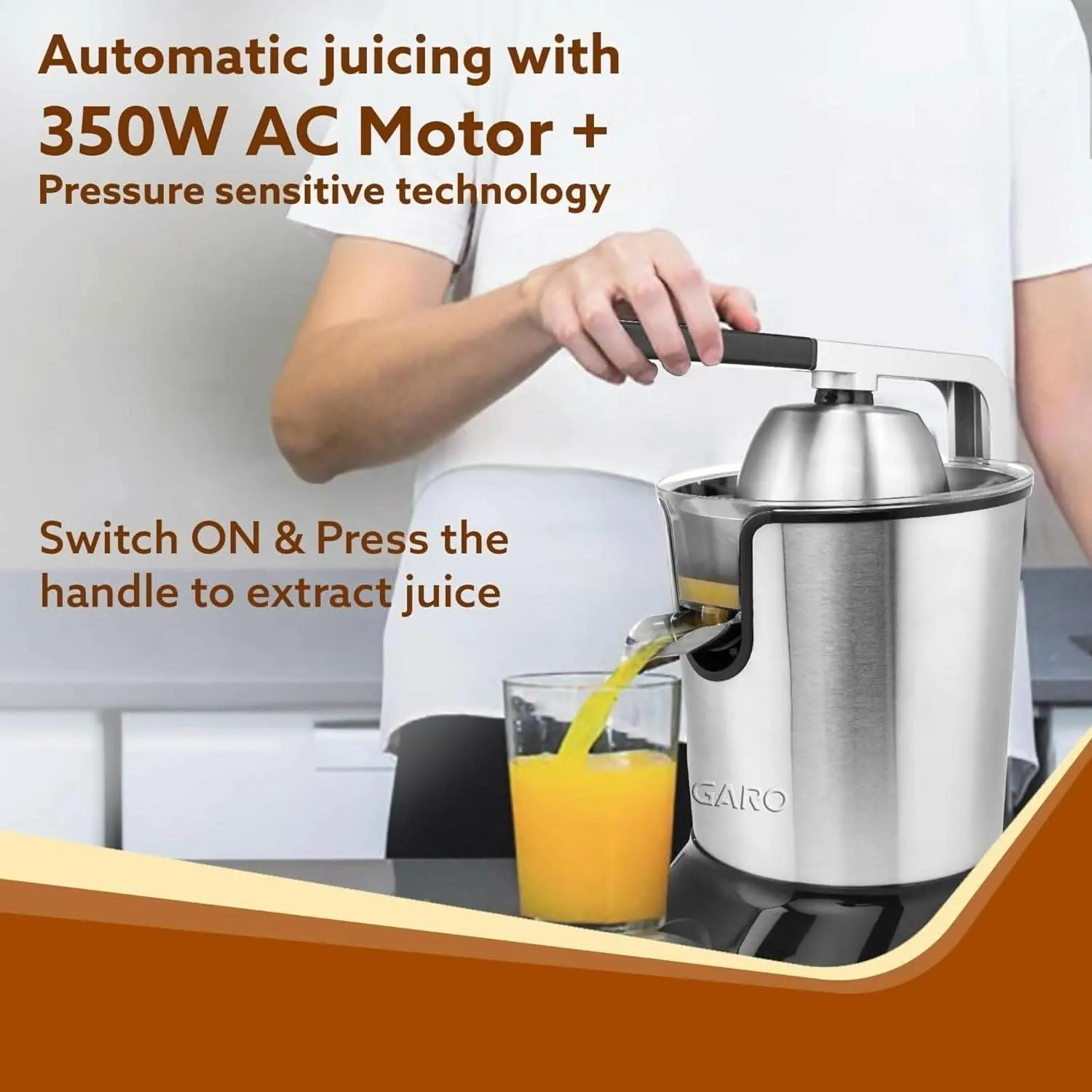 AGARO Regency Electric Citrus Juicer 350W power (capacity: 650 ml)