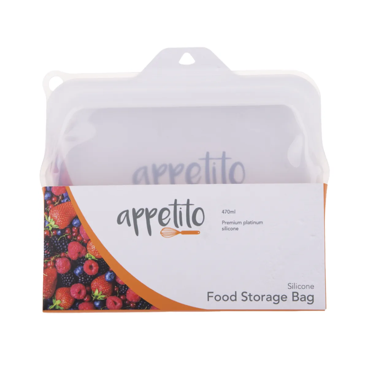 Appetito Silicone Food Storage Bag - Medium