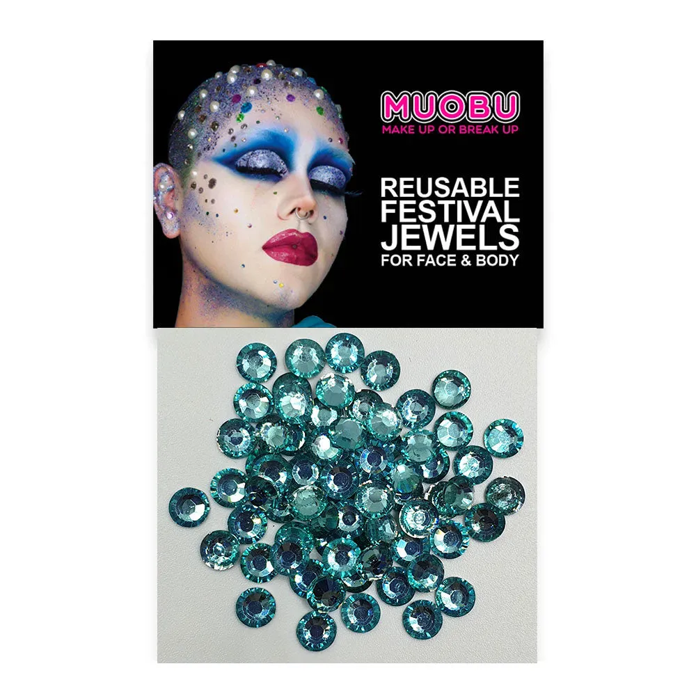 Aqua Diamantes - Clear Face & Body Gems 6mm