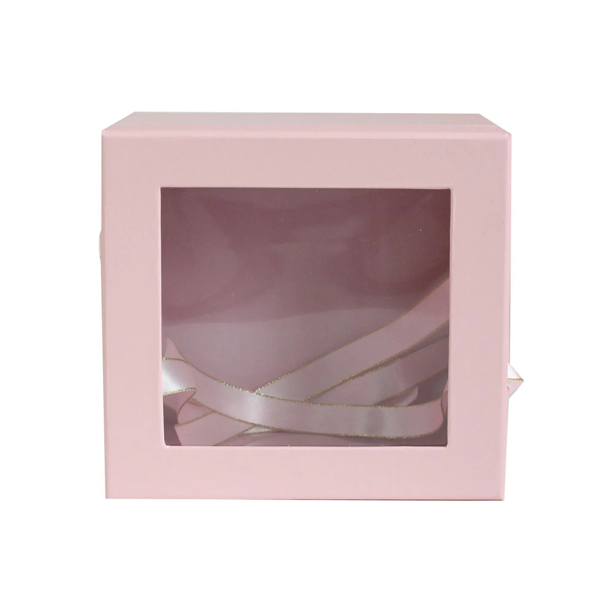 Baby Pink Transparent Top Gift Boxes - Set of 3