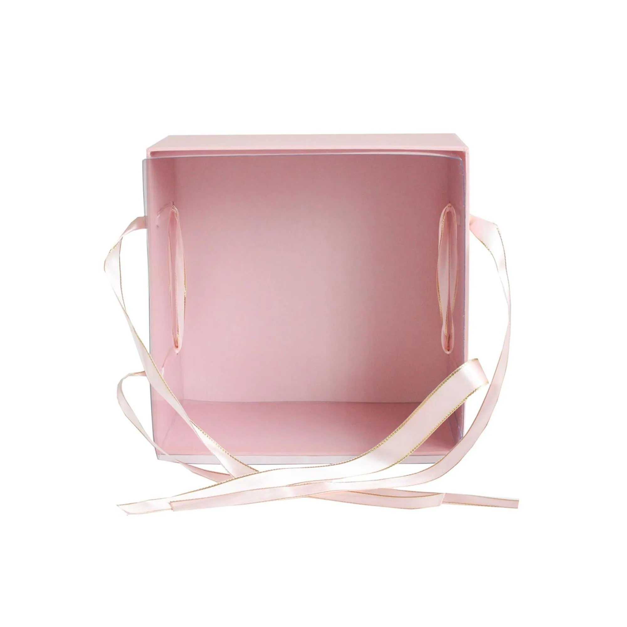 Baby Pink Transparent Top Gift Boxes - Set of 3