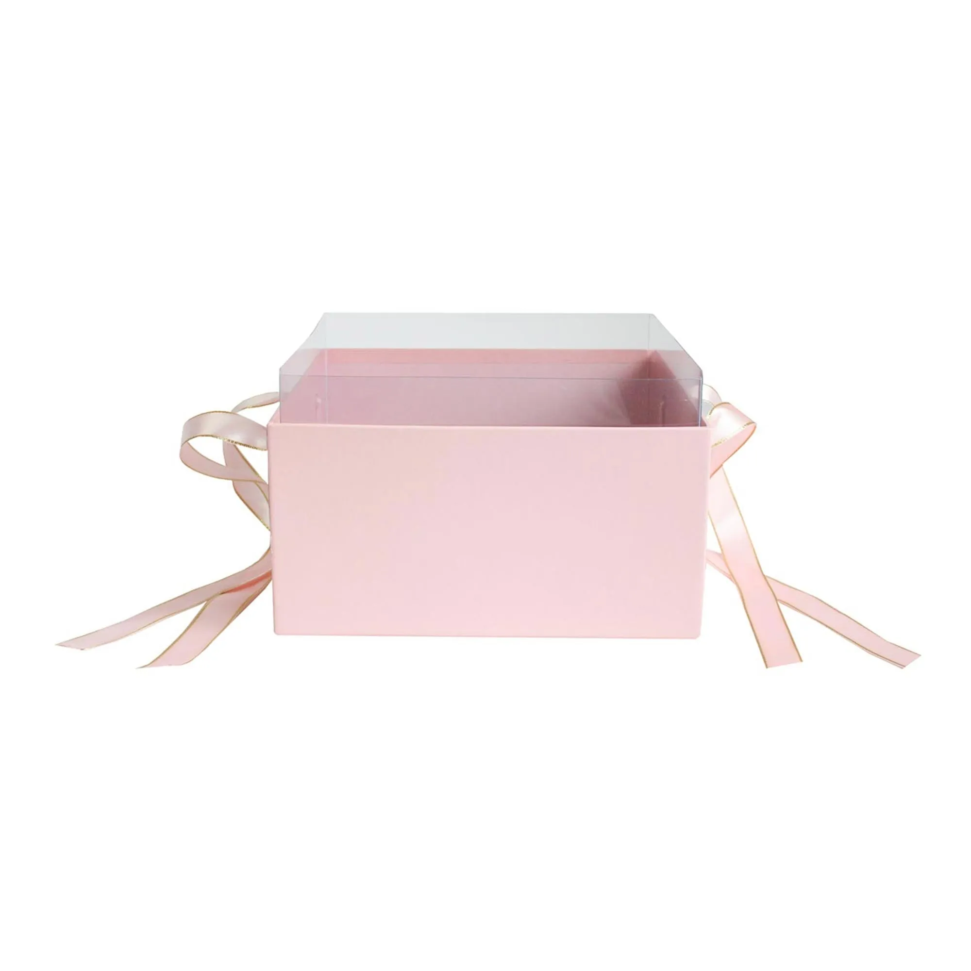 Baby Pink Transparent Top Gift Boxes - Set of 3