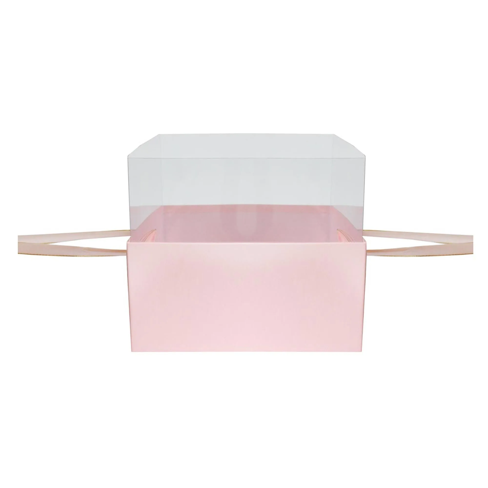 Baby Pink Transparent Top Gift Boxes - Set of 3
