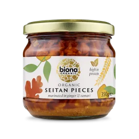 Biona Organic Seitan Pieces Marinated in Ginger & Tamari 350g