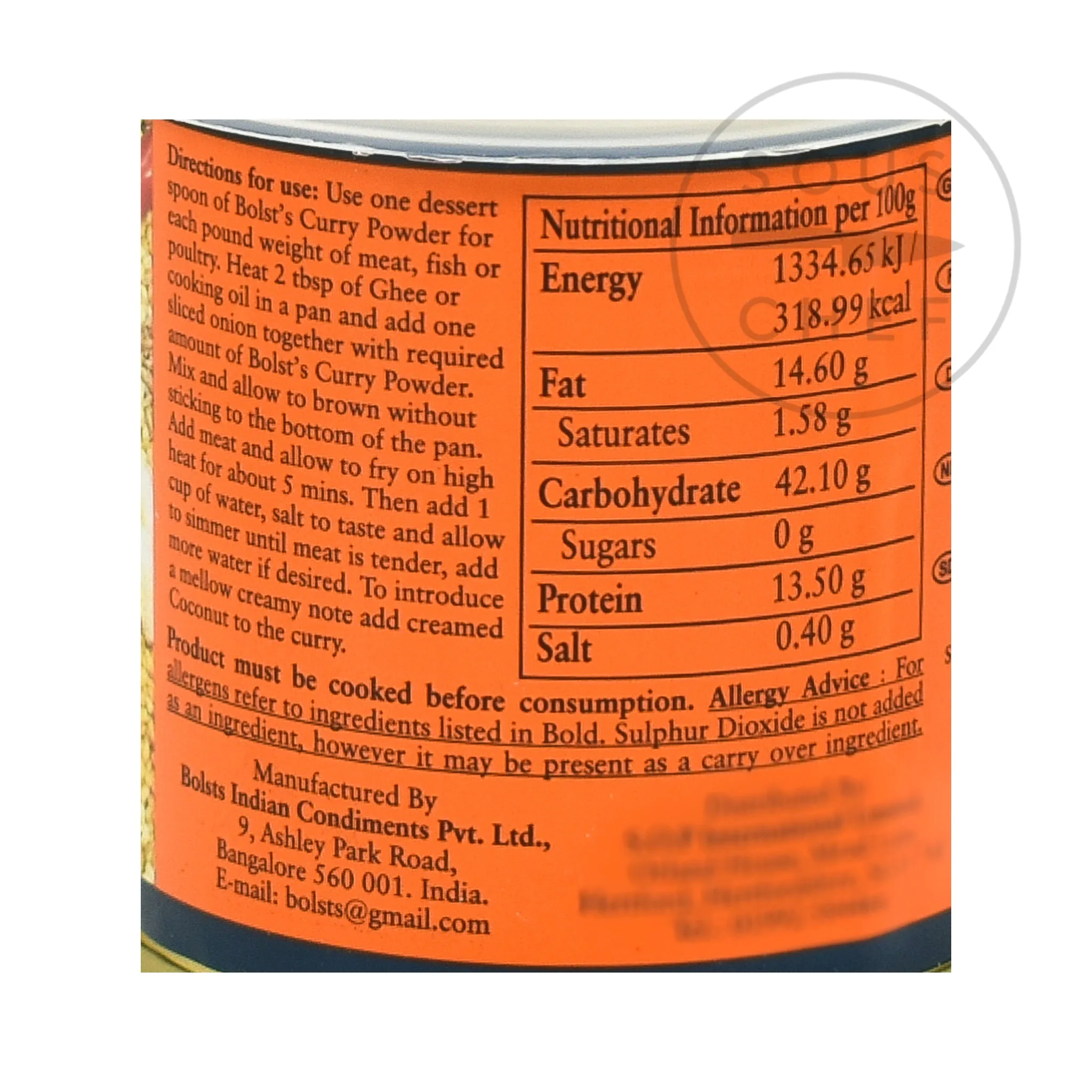 Bolst's Curry Powder Hot, 100g