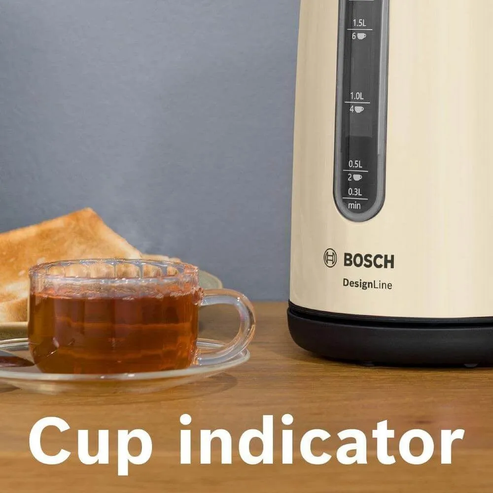 Bosch TWK4P437GB 1.7 Litre Traditional Kettle, Cream