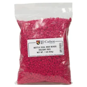 Bottle Seal Wax Beads, Holiday Red