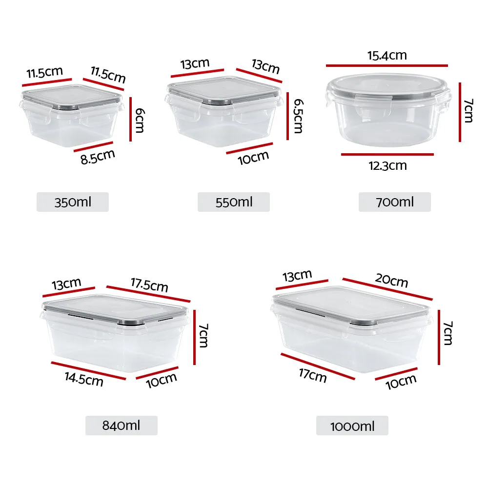 BPA-Free Airtight Food Storage Container Set 16PCS 5-Star Chef
