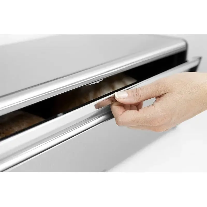 Brabantia Large Capacity Fall Front Bread Bin - Matt Steel (Fingerprint Proof)