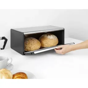 Brabantia Large Capacity Fall Front Bread Bin - Matt Steel (Fingerprint Proof)