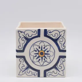 Cache pot en céramique "Azulejos" - 14cm