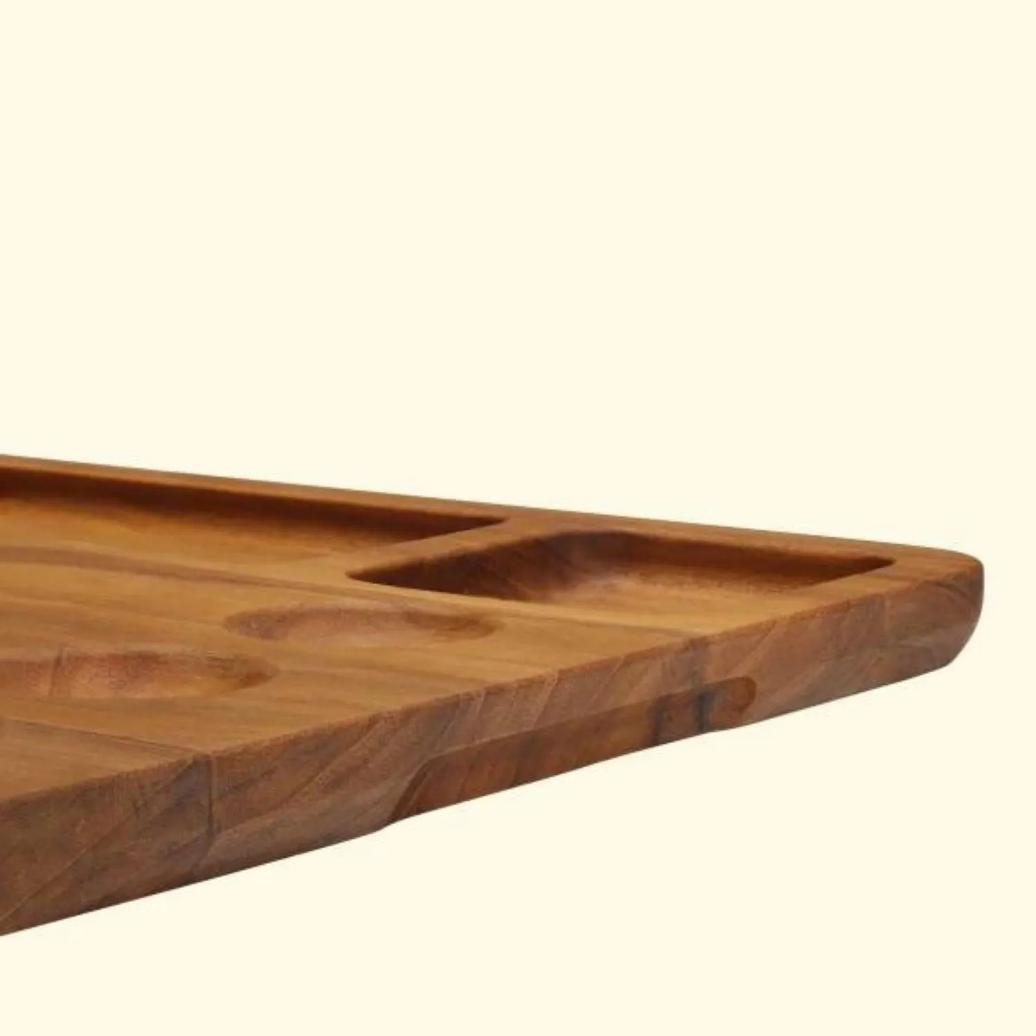 Chopping Board | Functional Design | 4 Large And 3 Condiment Sections | 16"