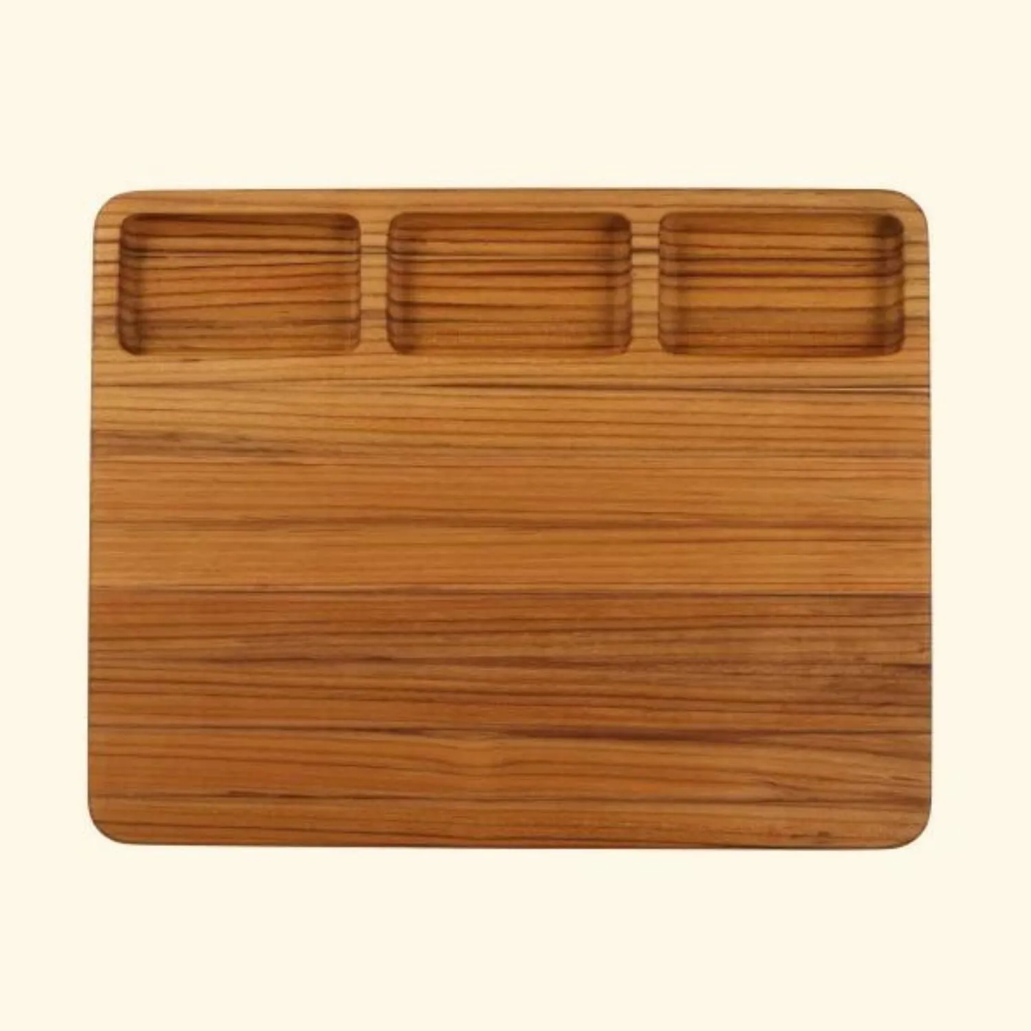 Chopping Board | Premium Teak Wood | Reversible | Juice Groove | Hangable | 17"