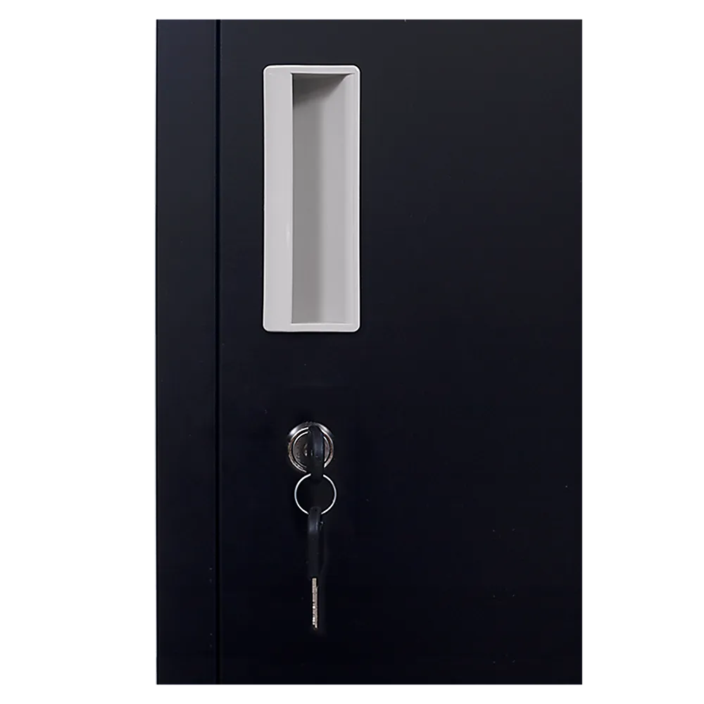 Durable 12-Door Locker, Black, Ventilated, Steel Storage Unit