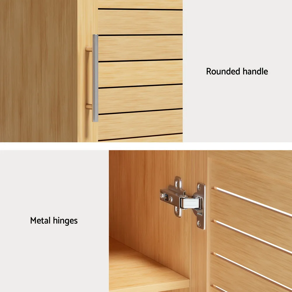 Durable Floating 3-Tier Bathroom Cabinet with Ventilated Door Artiss