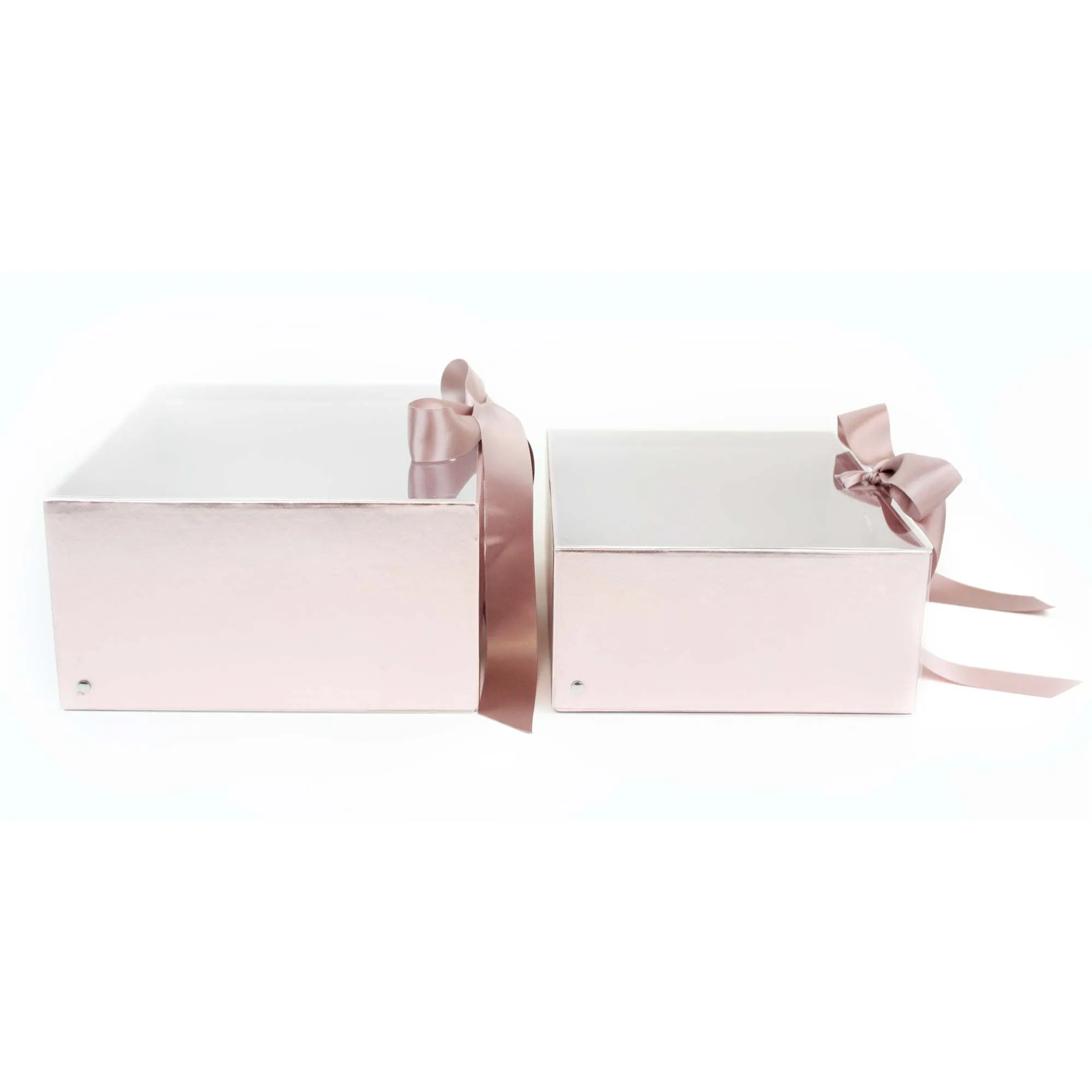 Elegant Clear Lid Gift Box with Ribbon for Special Occasions - Set of 2