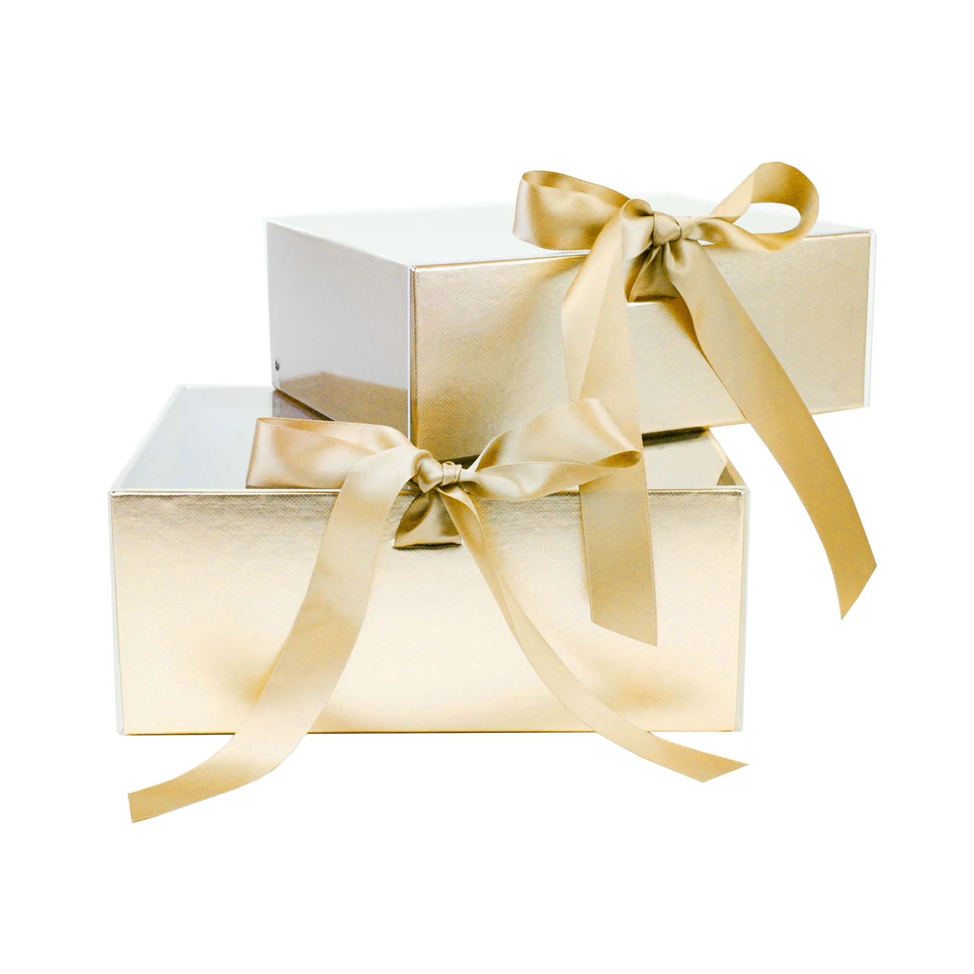 Elegant Clear Lid Gift Box with Ribbon for Special Occasions - Set of 2