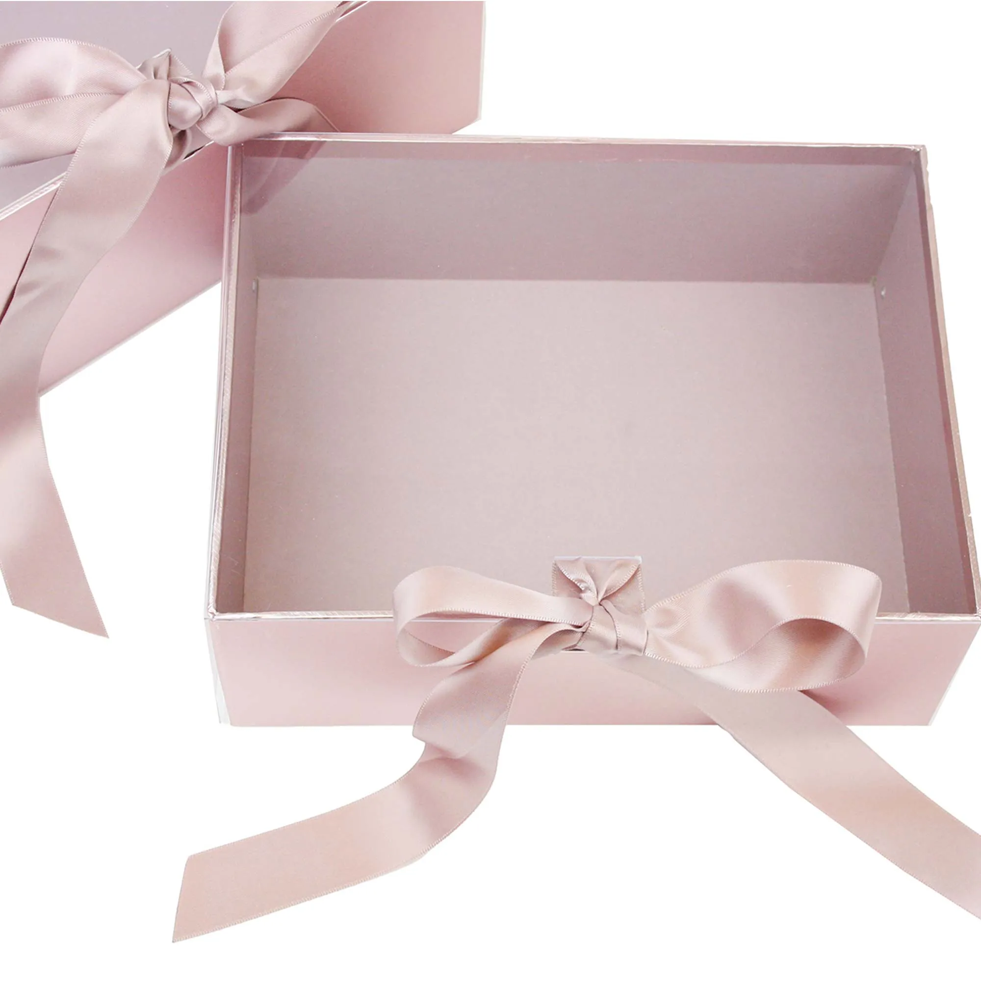 Elegant Clear Lid Gift Box with Ribbon for Special Occasions - Set of 2