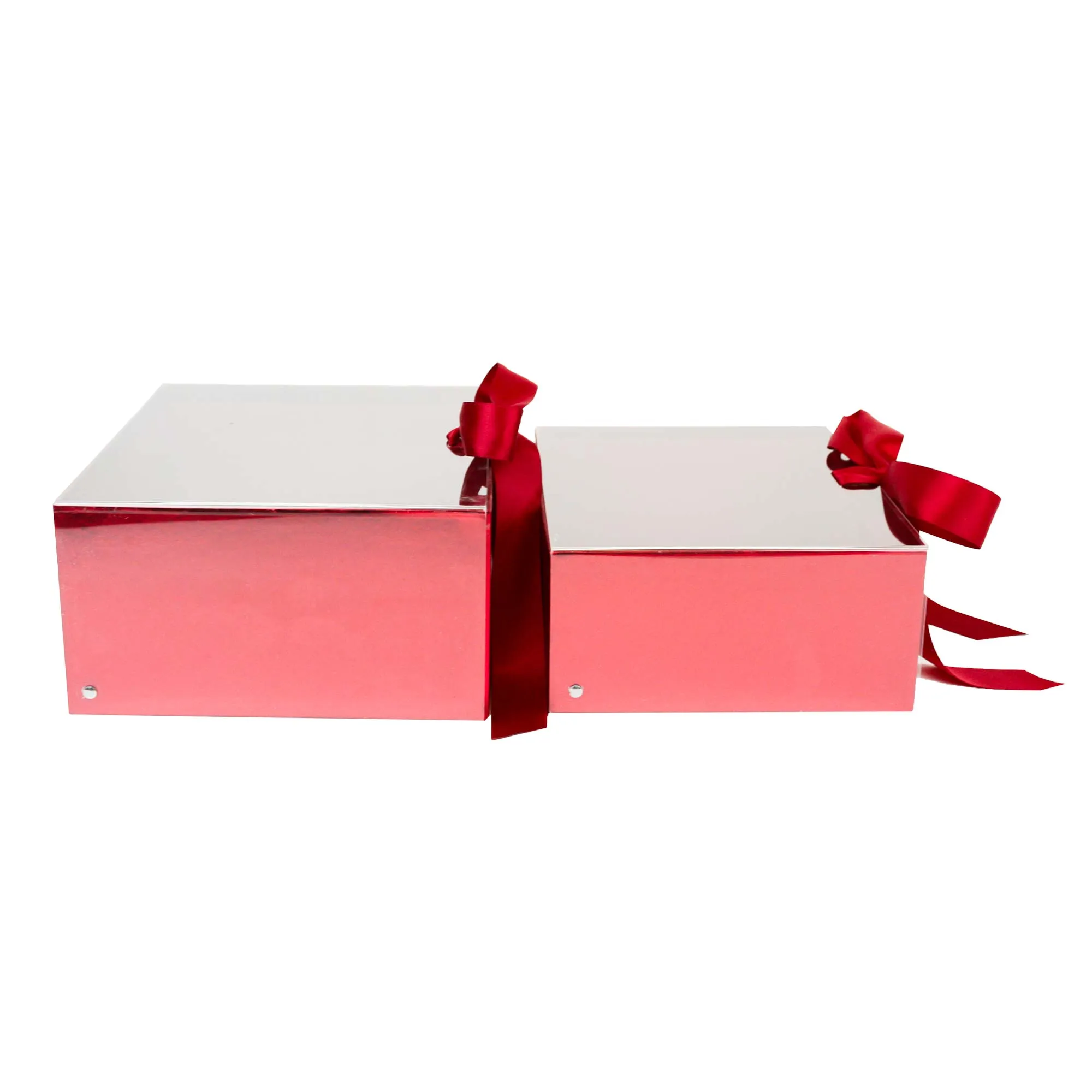 Elegant Clear Lid Gift Box with Ribbon for Special Occasions - Set of 2