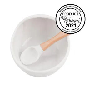 Glitter & Spice Silicone Bowl   Spoon Set - Marble