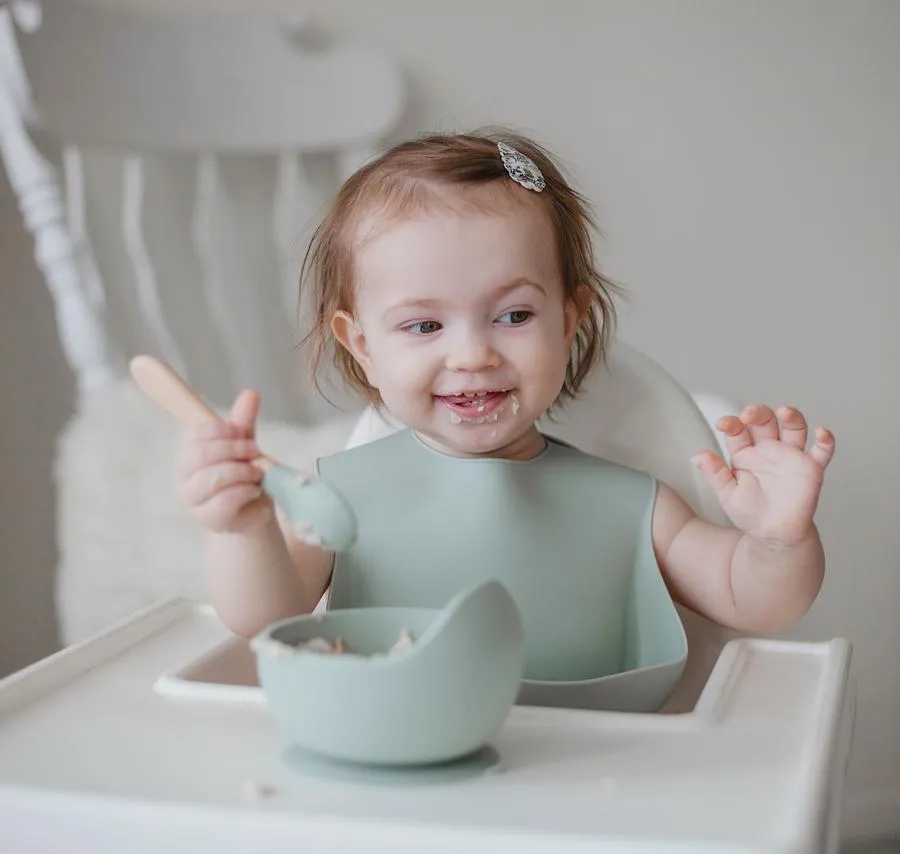 Glitter & Spice Silicone Bowl   Spoon Set - Marble