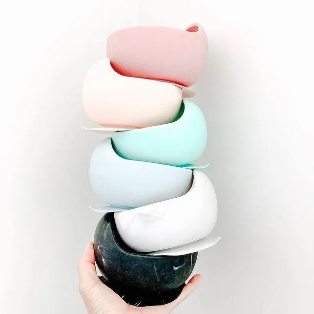 Glitter & Spice Silicone Bowl   Spoon Set - Marble