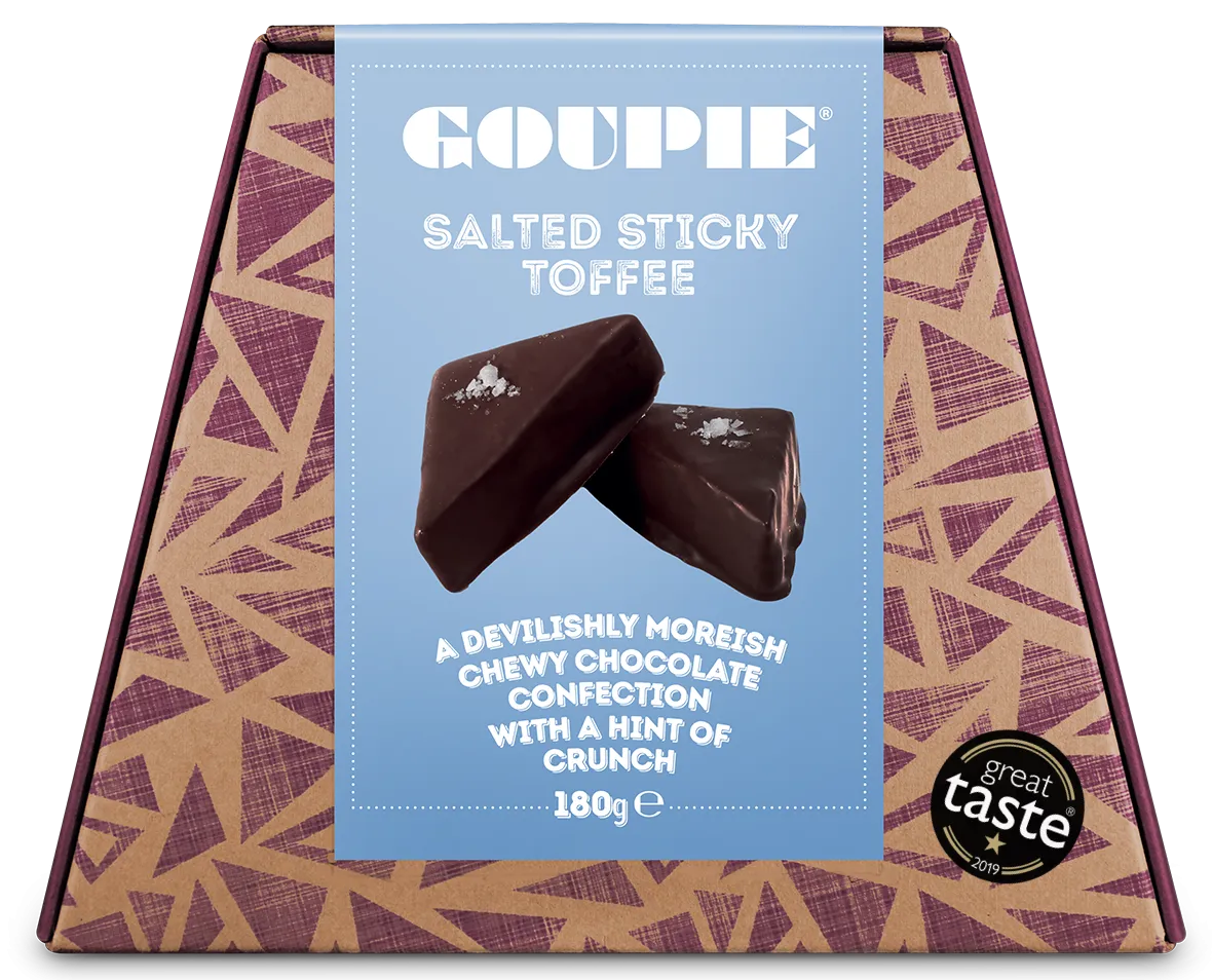 Goupie Sharers Salted Sticky Toffee Chocolate Confection 180g