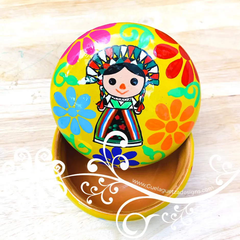 Hand Painted Ceramic Jewelry Box